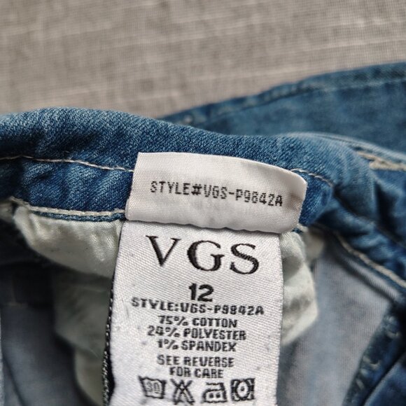 Vigoss VGS Jeans Womens Size 12 (33x29) Loose Straight Embellished Flap Western - Picture 5 of 13